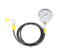 Hydraulic Hose Pressure Test Coupling Point Kit *2-BSP1/4 + 0~600BAr 8500PSI Hydraulic Hose with Gauge