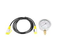 Hydraulic Hose Test Point Coupling M16x2 - BSP1/4 with 0-600BAR 8500PSI Gauge, Hydraulic Pressure Test Hose Kit for Industrial Systems, Heat and Resistant