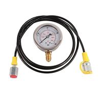 Hydraulic Hose with Gauge, 6000PSI Hydraulic Pressure M16*2-BSP1/4 Hydraulic Pessure Test Hose