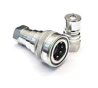 Hydraulic ISO B Male & Female Set 3/8" BSP Quick Release Couplings - Hydraulic Quick Connect Fittings, ISO 7241-B, BSP Thread Connectors for Industrial & Agricultural Equipment