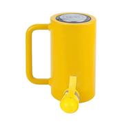 Hydraulic Jack 10T Heavy Duty, Solid Single-acting Cylinder, 2” Stroke, Multi-functional for Bridges and Shipbuilding, Electroplated Piston, Reliable Lifting Tool