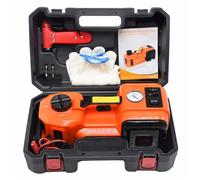 hydraulic jack, 12V 5Ton Electric With Tire Inflator Pump And LED Flashlight 3 In 1 Lift Jacks With Safe Hammer Tools For Car(135 360mm)
