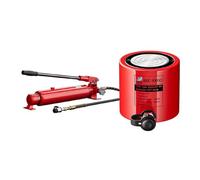 Hydraulic Jack 50T Capacity, Manual Hydraulic Pump, 2in Stroke Cylinder with Automatic Retraction, Lifting Kit for Heavy-Duty Use