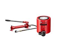 Hydraulic Jack 50T Capacity, Manual Hydraulic Pump, 2in Stroke Cylinder with Automatic Retraction, Lifting Kit for Heavy-Duty Use