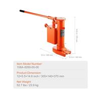 Hydraulic Jack Hydraulic Toe Jack 2.5 Ton On Lift On Top Capacity Machine 0.8-5.3 in Height 8.9-13.4(Rotatable5T)