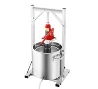 Hydraulic Jack Press Extractor, Commercial Fruit Wine Press with Hydraulic Jack Aid, Manual Juicer Press, Stainless Steel Cider Press for Grape Orange Berry Vegetables Juice Making