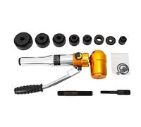 Hydraulic Knockout Punch Kit, 10-Piece Hole Cutter Set for Metal Conduit, Includes 6 Moulds & Toolbox, Sizes 0.9" to 2.4"