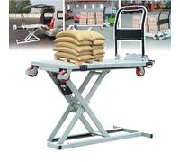 Hydraulic Lift Table Cart - Electric Scissor Lift with High Capacity and 4 Wheels for Efficient Material Handling