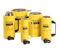 Hydraulic Lifting Cylinder, 10T-50T Portable Hydraulic Jack Ram for Heavy Machinery and Shipbuilding, 150mm Stroke with Automatic Retraction