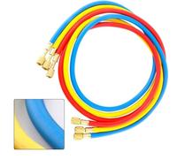 Hydraulic Manifold Filling Pipe Compatible with R410/R22/R134a, High-Pressure 600psi, Explosion-Proof 3000psi Burst Rating, 1/4 Inch BSPT Connection (2 Meters)