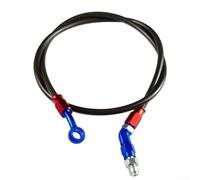Hydraulic Motorcycle Brake Line with Stainless Steel Hose and 45 Degree M10 Fitting Compatible with Multiple Motorcycles