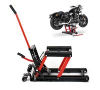 Hydraulic Motorcycle Lift, Foldable Jack Stand With Maximum Load 680 Kg, Assembly Mounting Stand With Rubberised Carrying Surfaces for Hobby and Workshop (Red)