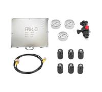Hydraulic Nitrogen Accumulator Gas Charging System Pressure Test Kit with 3-Gauge 400BAR/6000PSI Inflatable Tool Fill Gas Valve Hose Assembly Set with Case FPU-3-10/25/40 (Style 01)