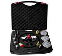 Hydraulic Nitrogen Pressure Test Kit - Includes 3 Gauges, 7 Couplings & Gas Hose for Accumulator Charging & Maintenance