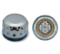 Hydraulic Oil and Fuel Filler Metal Vent Breather Cap for Reservoir Tank (with Flange, Bayonet Lock, 304 (18/10) Grade Stainless Steel, Cork Gasketed)
