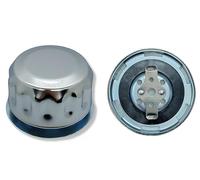 Hydraulic Oil and Fuel Filler Metal Vent Breather Cap for Reservoir Tank (with Flange, Bayonet Lock, Chrome Plated, Tearproof Gasketed)