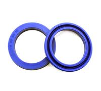 Hydraulic Oil Seal 55x65x12mm, U/Y Cup Polyurethane Blue, Piston Rod Wiper Seal for Cylinders, Rams, Industrial Machinery, Pack of 5