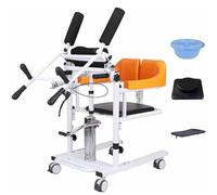 Hydraulic Patient Lift Chair 4-in-1 Shower Transport Wheelchair Adjustable Lifting Height Transfer