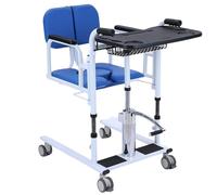 Hydraulic Patient Lift Chair, Height Adjustable Commode Wheelchair, Multifunctional Shower Chair for Hospital and Home Use