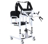Hydraulic Patient Lift Chair, Portable Potty Commode Equipment for Elderly Home Bedside Transfer Aid