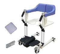 Hydraulic Patient Lift Electric Patient Lift Wheelchair and Bedside Commode with Split Seat and Potty - Portable Transfer Chair for Elderly Adults and Seniors