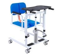 Hydraulic Patient Lift Hydraulic Patient Lift for Home - Height Adjustable Bedside Commode Chair + Multifunction Wheelchair - Perfect Bathroom Mobility Solution for Disabilities Elderly - Ai