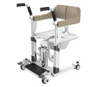 Hydraulic Patient Lift Hydraulic Patient Lift Transfer Chair with Wheels and 360° Split Seat - Mobile Shower Chair for Bed Transfer Wheelchair - 275 Lbs Capacity