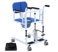 Hydraulic Patient Lift - Lightweight Medical Transport Mobility Aid for Seniors, Ideal for Bedside and Bathroom Use with Bedpan