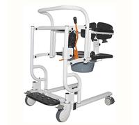 Hydraulic Patient Lift Manual Hydraulic Patient Lift for Home, Portable Transfer Wheelchair Patient Lift Aid Multifunctional Steel Bedside Commode Shower Chair