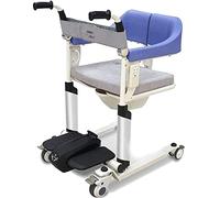 Hydraulic Patient Lift Multifunctional Electric Patient Transfer Lift,Wheelchair Handicapped Elderly Commode Bath Chair Multi-Function Shower Chair with 180° Split Seat,Purple