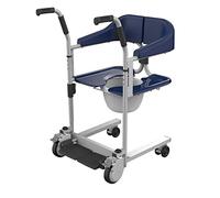 Hydraulic Patient Lift Paralyzed Elderly Lift Patient Lift for Home, Portable Transfer Wheelchair for Elderly Handicapped, Bathroom Wheelchair, Multifunctional Transport Chair, 180° Split Se