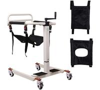 Hydraulic Patient Lift Patien Lift for Home Multifunctional Patient Transfer Lifter W/Padded Seat Elderly Disabled Full Body Steel Transport Wheelchair for Nursing Paralyzed Elderly 330 Lbs