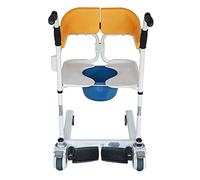 Hydraulic Patient Lift Patient Lift Patient Transfer Chair, Portable Patient Lift Wheelchair for Home, Bathroom Shower Chair with 180° Split Seat, Bedside Commode with Potty, Transport Chair