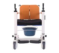 Hydraulic Patient Lift Patient Lift Wheelchair Lifts Patient Lift for Home Use,Transport Wheelchair Manual Lift Bedside Commode Chair with Bedpan,Portable Transfer Lifter with 180°Split Seat