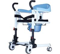 Hydraulic Patient Lift Patient Lift Wheelchair Portable Transfer Lifter Shower Chair for Inside Shower,Patient Lift Aid Bathroom Wheelchair W/180°Split Seat and Bedpan for Nursing Paralyzed