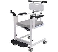 Hydraulic Patient Lift Patient Lift Wheelchair Transfer Chair W/180° Split Seat for Home Use, Portable Bathroom Shower Chair Bedside Commode W/Potty for Nursing Elderly Handicapped Seniors,