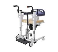 Hydraulic Patient Lift Patient Transfer Chair Hydraulic Patient Lift Wheelchair Commode for Home Bathroom Transfer Lifter W/180° Split Seat & Potty Multifunctional Nursing Lift Transport Cha