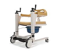 Hydraulic Patient Lift Patient Transfer Chair,Multifunctional Bathroom Wheelchairs,Seated Patient Lift,Handicapped Elderly Commode Bath Chair,with Double Safe Buckle&Safety Straps