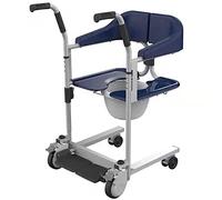 Hydraulic Patient Lift Rolling Shower Chair with Wheels, Lightweight Commode for Seniors, Patient Transfer and Transport Wheelchair for Enhanced Accessibility