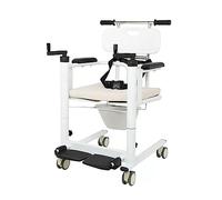 Hydraulic Patient Lift Shift Machine, Elderly Care Shift Lift Toilet Chair, Portable Toilets, Patient Lift Wheelchair for Home, Easy to Carry, Load Capacity 120Kg (A)