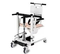 Hydraulic Patient Lift Shift Machine, Elderly Care Shift Lift Toilet Chair, Portable Toilets, Patient Lift Wheelchair for Home, Easy to Carry, Load Capacity 120Kg (D)