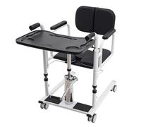 Hydraulic Patient Lift Transfer Chair,330.7lbs Adjustable Lifting Height with 4 Silent Universal Wheels Wheelchair Transfer Aid for Elderly Suitable for Families, Nursing Homes, and Hospitals Black