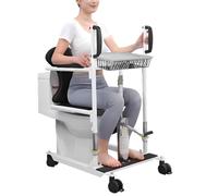 Hydraulic Patient Lift Transfer Chair for Home, Portable Transfer Wheelchair, Body Liftwith 180° Split Seat for Elderly/Disabled, Lift Transfers from Bed to Shower/Toilets