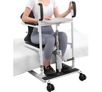Hydraulic Patient Lift Transfer Chair, Lift Chairs with 180°Split Seat, Transfer Wheelchair Adjustable Hydraulic Lifting Height for Elderly and Disabled Patient