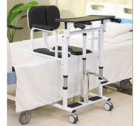 Hydraulic Patient Lift Transfer Lift Portable Patient Lifter Chair for Elderly, Electric Hydraulic Lift Patient Transfer Chair, Toilet and Dining Table, 180° Split Seat, Withstand 150Kg (330