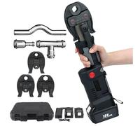 Hydraulic Pipe Crimping Tool Portable Stainless Steel Cordless Pipe Press Tool Kit with Quick Pressing for DN15/DN20/DN25 Jaws