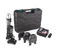 Hydraulic Pipe Press Tool 1 Series for Copper Pex Multilayer Crimping with 3 Jaws, 2 Batteries, Charger and Carrying Case