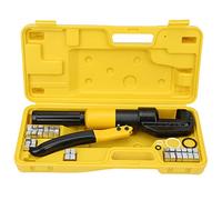 Hydraulic Pliers Portable Pressure Crimping Tool 6 Tons with 16pcs Molds, 4-70mm² Range - Ergonomic Handle, Carrying Case Included, Efficient for Electrical Work