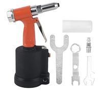 Hydraulic Pneumatic Rivet Gun Industrial Grade KP703 Heavy Duty Air Riveter Tool with High Pulling Force for Metalworking Construction Automotive Repair Orange Black (US Style)