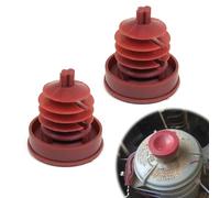 Hydraulic Power Steering Pump, Power Steering Pump Reservoir Cap Plug Cover, Red Reservoir Cap Plug Cover Compatible with Honda for Acura (Pack of 2)